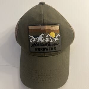 Eddie Bauer Work Wear Mountain Embroidered Mesh Back Adjustable Trucker Hat